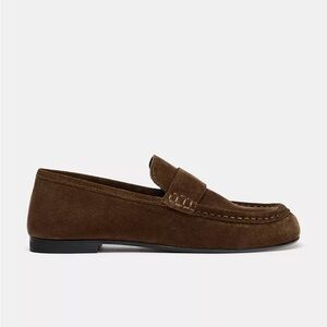 Zara Brown Suede Loafers